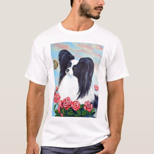 Papillon-Hundehemd T-Shirt (Vorderseite)