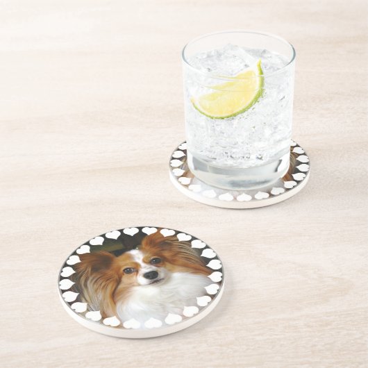 Papillon HundeUntersetzer Untersetzer (Seite)