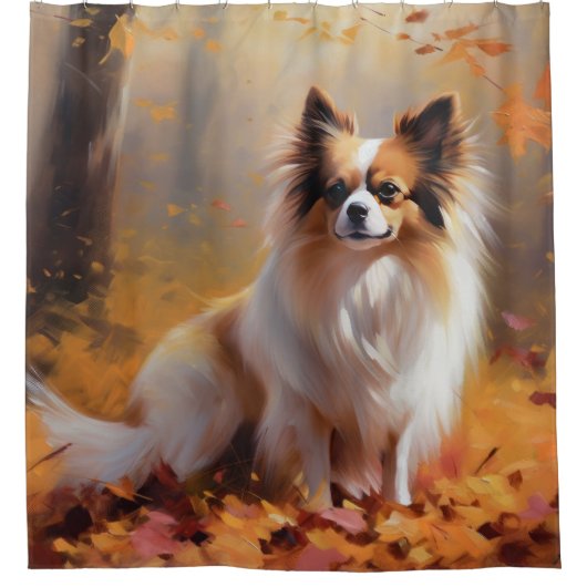 Papillon im Herbst Leaves Fall Inspiriert Duschvorhang (Vorderseite)