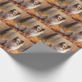 Papillon im Herbst Leaves Fall Inspiriert Geschenkpapier (Ecke)