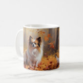 Papillon im Herbst Leaves Fall Inspiriert Kaffeetasse (Vorderseite Links)