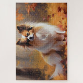 Papillon im Herbst Leaves Fall Inspiriert Puzzle (Vertikal)