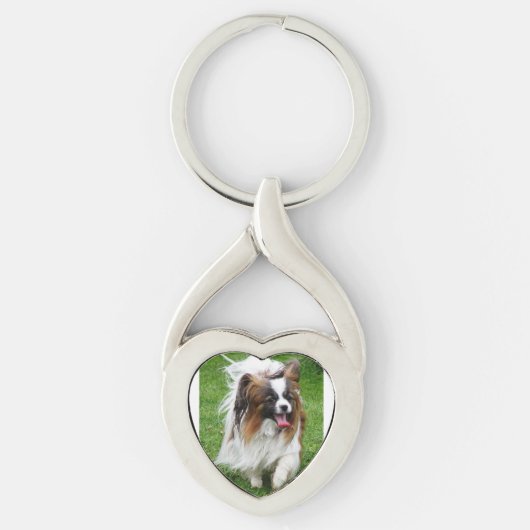 Papillon_in-Bewegung Schlüsselanhänger (Vorderseite)