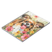 Papillon Journal – Watercolor Dog Cover Notizblock (Linke Seite)