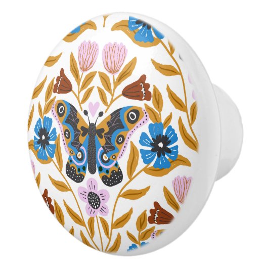 Papillon Kaleidscope Keramikknauf (Rechts)