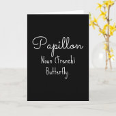 Papillon Karte (Gelbe Blume)