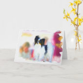 Papillon Karte (Gelbe Blume)