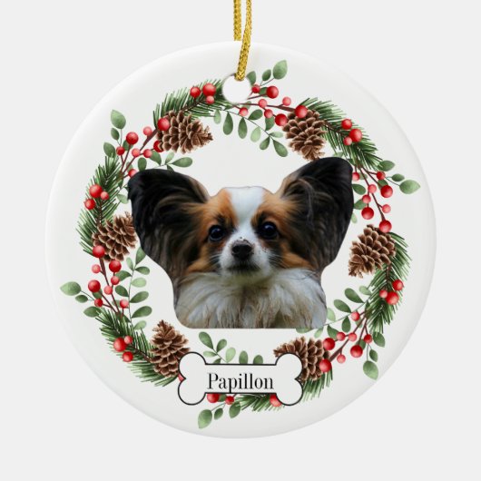 Papillon Keramik Ornament (Vorne)