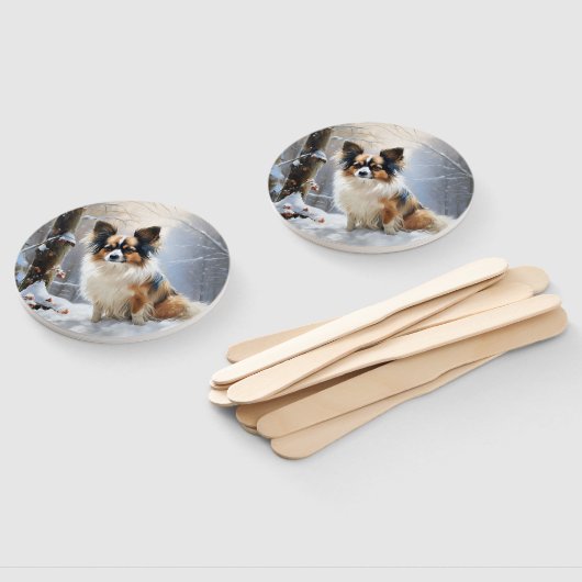 Papillon Let It Snow Christmas Fächer (Non-assembled)