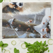 Papillon Let It Snow Christmas Geschirrtuch (Gefaltet)