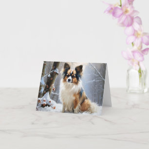 Papillon Let It Snow Christmas Karte