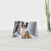 Papillon Let It Snow Christmas Karte (Vorderseite)
