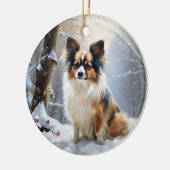 Papillon Let It Snow Christmas Keramik Ornament (Links)