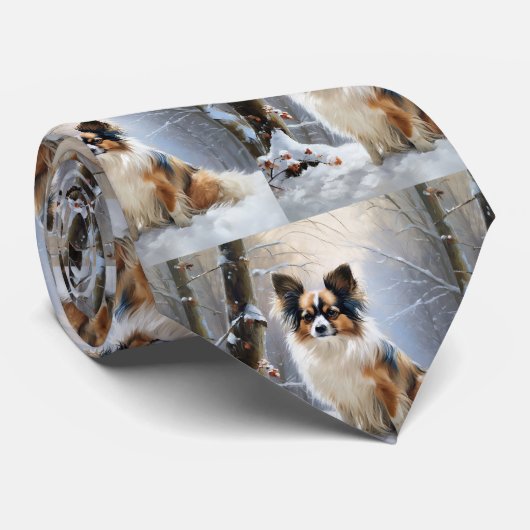 Papillon Let It Snow Christmas Krawatte (Gerollt)