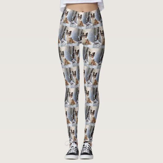 Papillon Let It Snow Christmas Leggings (Vorderseite)