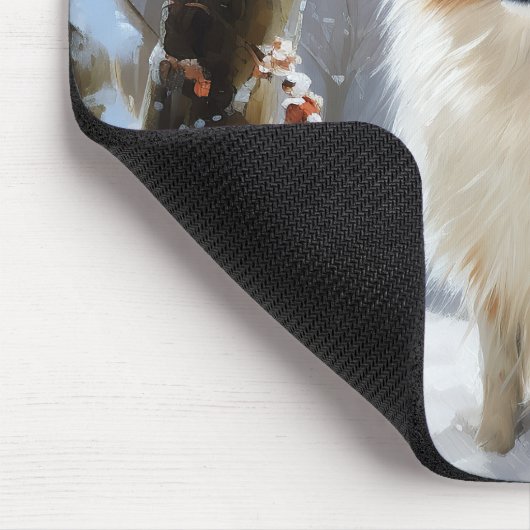 Papillon Let It Snow Christmas Mousepad (Ecke)