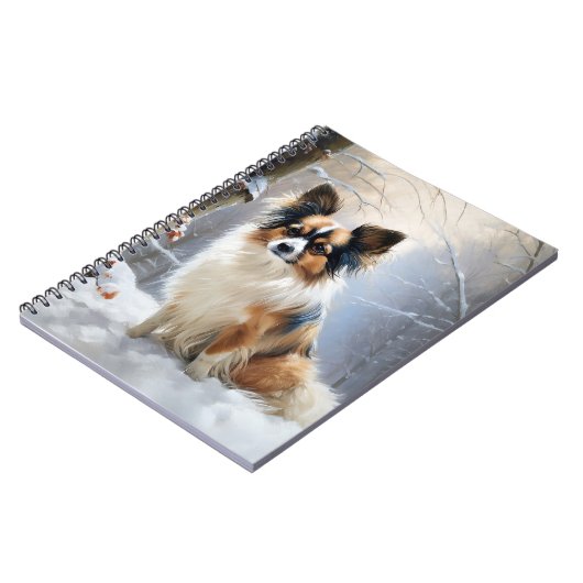 Papillon Let It Snow Christmas Notizblock (Linke Seite)