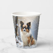 Papillon Let It Snow Christmas Pappbecher (Vorderseite)