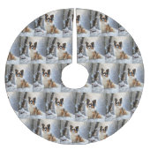 Papillon Let It Snow Christmas Polyester Weihnachtsbaumdecke (Vorderseite)