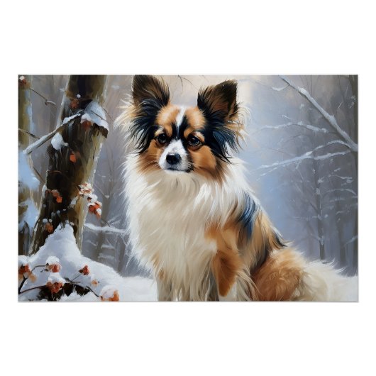 Papillon Let It Snow Christmas Poster (Vorderseite)