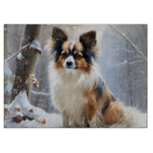 Papillon Let It Snow Christmas Schneidebrett (Vorderseite)