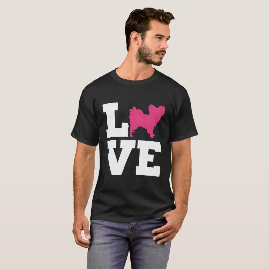 Papillon-Liebe T-Shirt (Vorne ganz)