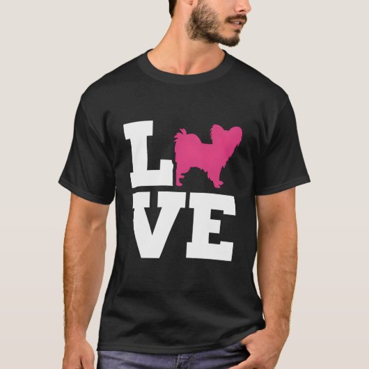 Papillon Liebe T-Shirt (Vorderseite)