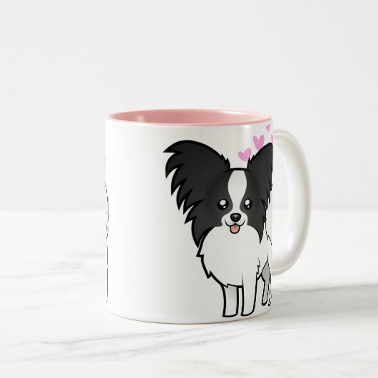 Papillon Liebe Zweifarbige Tasse (VorderseiteRechts)