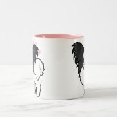 Papillon Liebe Zweifarbige Tasse (Mittel)
