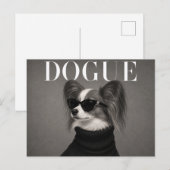 Papillon Luxus-Mode-Editorial Postkarte (Vorne/Hinten)