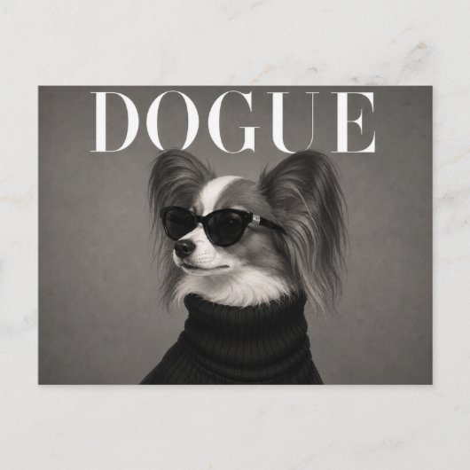Papillon Luxus-Mode-Editorial Postkarte (Vorderseite)