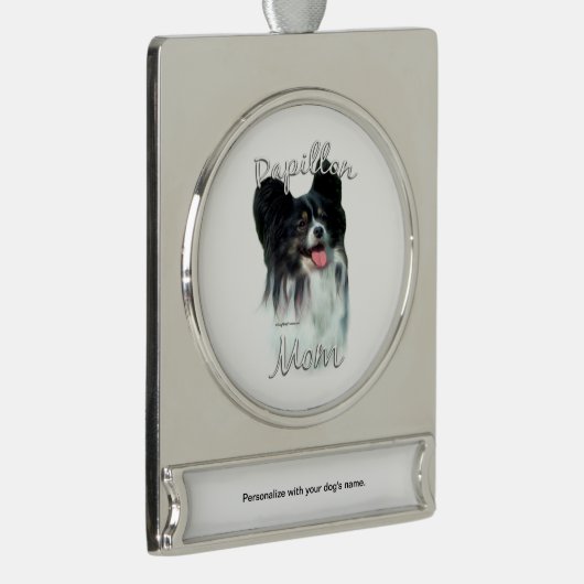 Papillon Mama 2 Banner-Ornament Silber (Rechts)