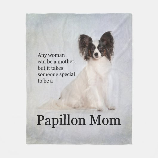 Papillon Mama Fleece Blanket (Vorderseite)