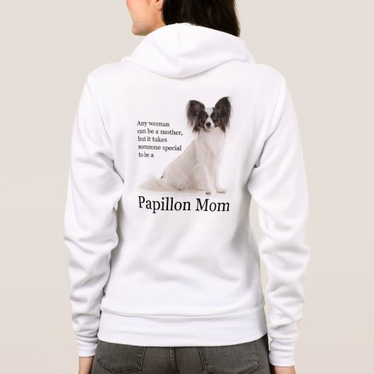 Papillon Mama Hoodie (Rückseite)