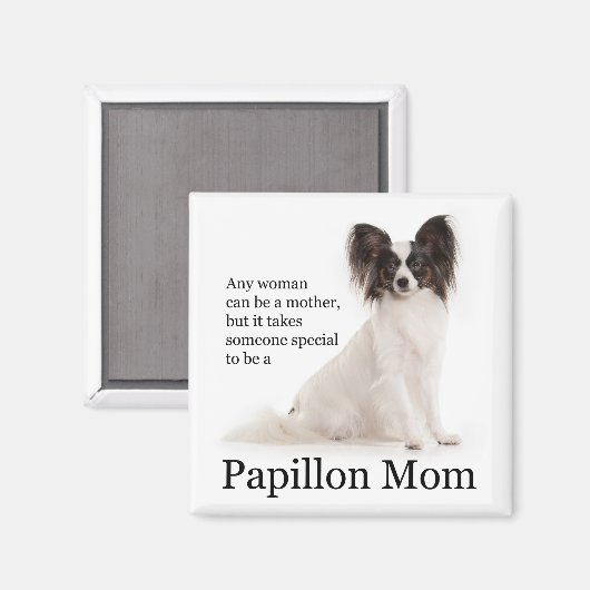 Papillon Mama Magnet (Vorderseite/Rückseite)