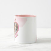Papillon Mama Personalisierter Hund Foto und Name Tasse (Zentrum)