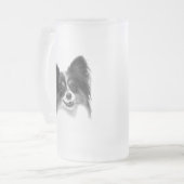 Papillon Mattglas Bierglas (Vorderseite Links)