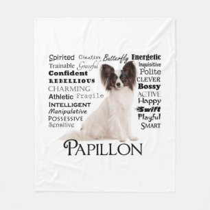 Papillon Merkmal-Fleece-Decke Fleecedecke