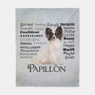 Papillon Merkmal-Fleece-Decke Fleecedecke