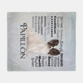 Papillon Merkmal-Fleece-Decke Fleecedecke (Vorderseite (Horizontal))