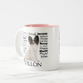 Papillon Merkmal-Tasse Zweifarbige Tasse (Vorderseite Links)