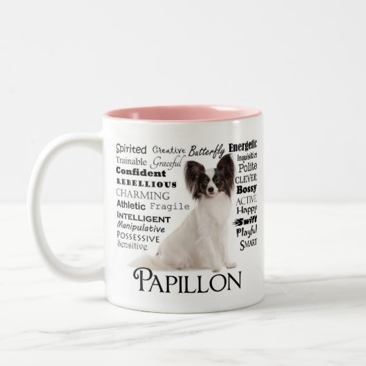 Papillon Merkmal-Tasse Zweifarbige Tasse (Links)