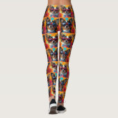 Papillon mit Herz-Rose Valentinstag Leggings (Rückseite)