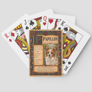 Papillon, mittelalterliche Bestiarien-Kunst Spielkarten