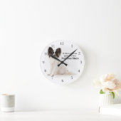Papillon Mom Clock Runde Wanduhr (Zuhause)