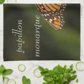 Papillon monarque im Hintergrund Geschirrtuch (Gefaltet)