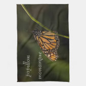 Papillon monarque im Hintergrund Geschirrtuch (Vertikal)