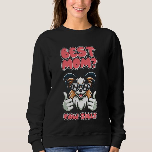 Papillon Mother Dog Breed - Beste Mama für Haustie Sweatshirt (Vorderseite)