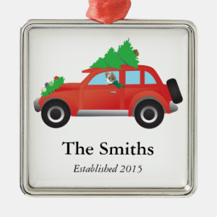 Papillon oder Langhaariger Chi fahren Weihnachtswa Ornament Aus Metall