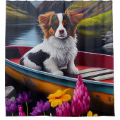 Papillon on a Paddle: Ein Landschaftliches Abenteu Duschvorhang (Vorderseite)